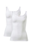 Multipack 2pk Thick Strap Tank, White